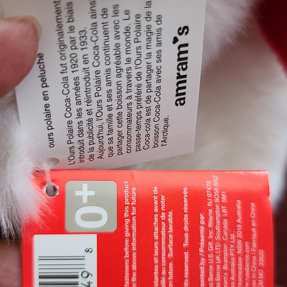 Coca Cola Plush polar bear, new stuffed toy - Picture 7 of 8